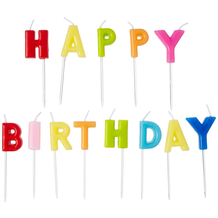 Födelsedagsljus Happy Birthday Partypack